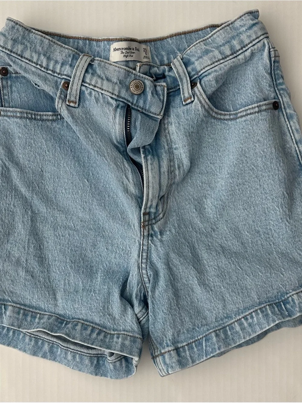 Abercrombie & Fitch Light Wash Denim Shorts
